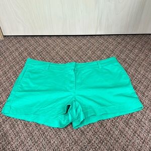 Green J. Crew Chino Shorts